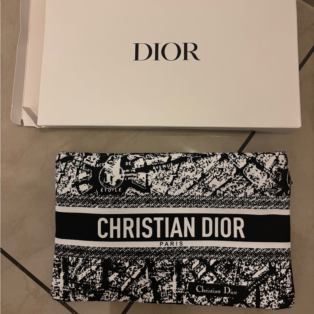 Dior Black and White Cosmetic Bag